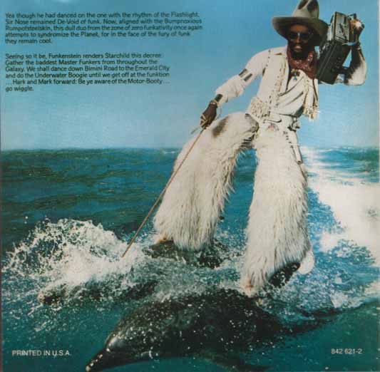 Motor Booty Affair back-side of Album Cover